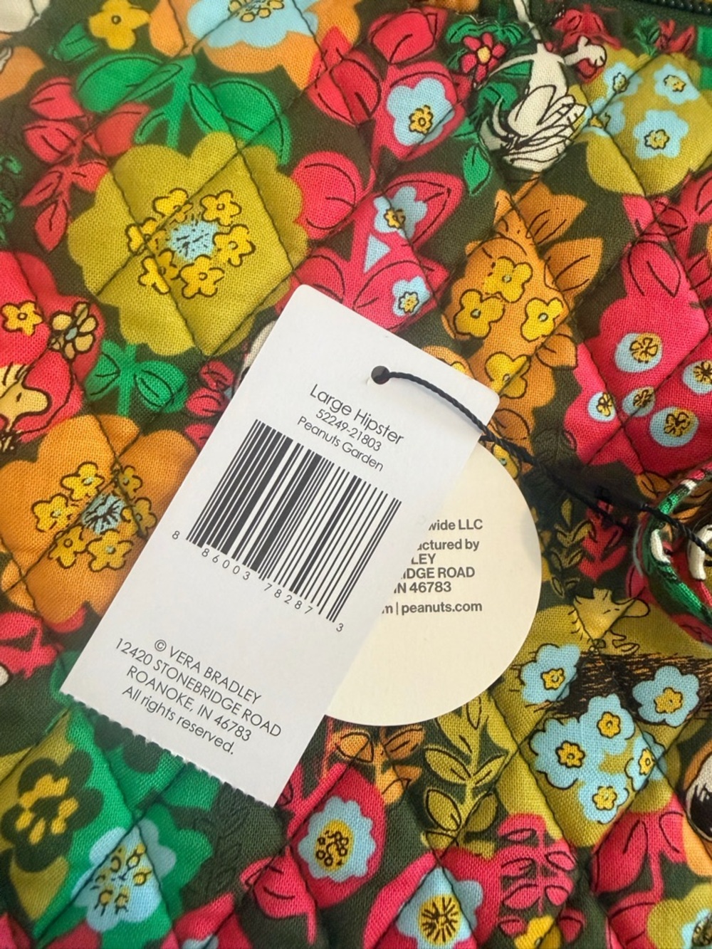 Vera Bradley x Peanuts Large Hipster - Peanuts Garden NWT - Picture 9 of 10